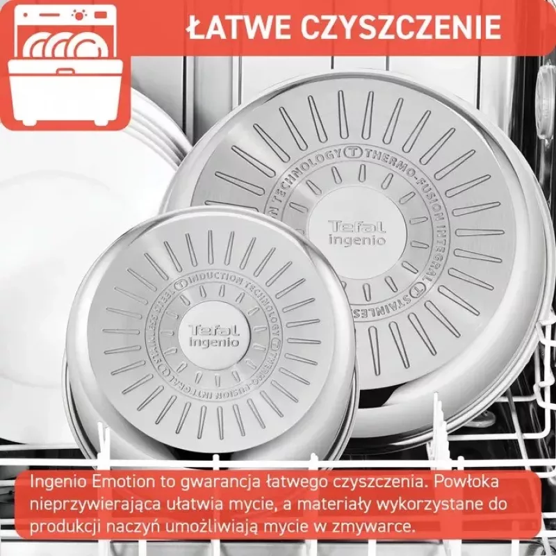 Sada panvíc Tefal Ingenio Emotion L897S574, indukcia, odnímateľná rukoväť, 16/20/22/28 cm