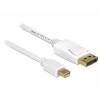 DisplayPort kábel DeLOCK 83484 Mini DisplayPort 5 m biely