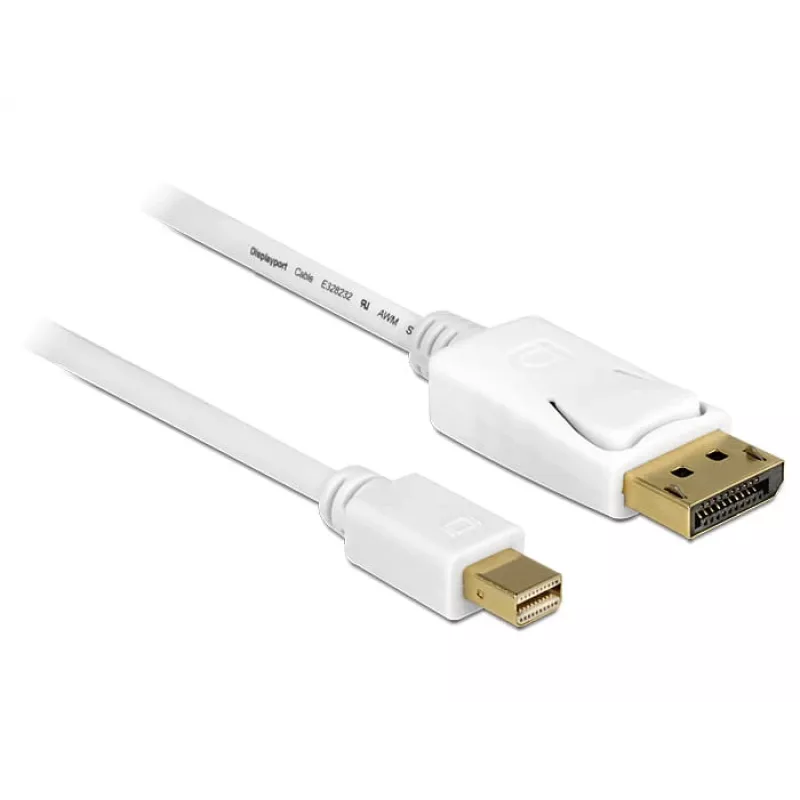 DisplayPort kábel DeLOCK 83484 Mini DisplayPort 5 m biely