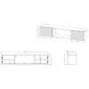 Cama TV skrinka TULA 183x35x37 biela matná + biela rímsa