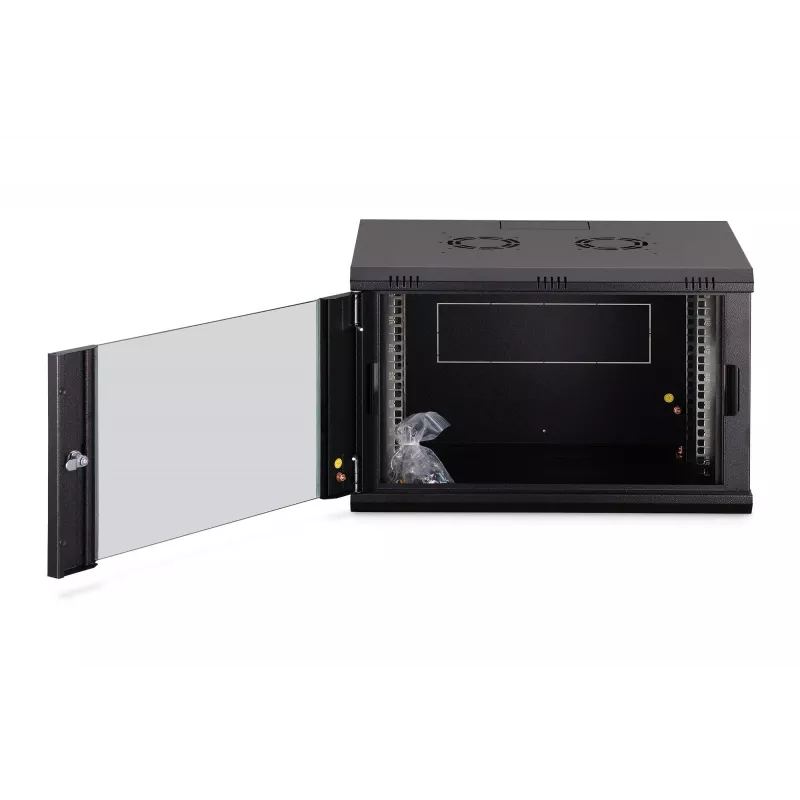 Nástenný 19-palcový rack DIGITUS Dynamic-N DN-37101 — 7U, 600x450 mm, IP20, zámok na kľúč, rozložený