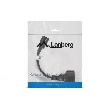 Lanberg CA-C14E-10CC-0018-BK napájací kábel čierny 0,18 m C14 konektor samica (CA-C14E-10CC-0018-BK)