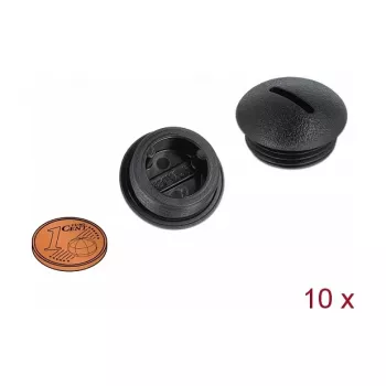 Krytka rúrky čierna nylon DeLOCK 60231