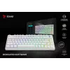 SAVIO PHENIX WHITE bezdrôtová mechanická klávesnica, Gateron Red Pro, ABS