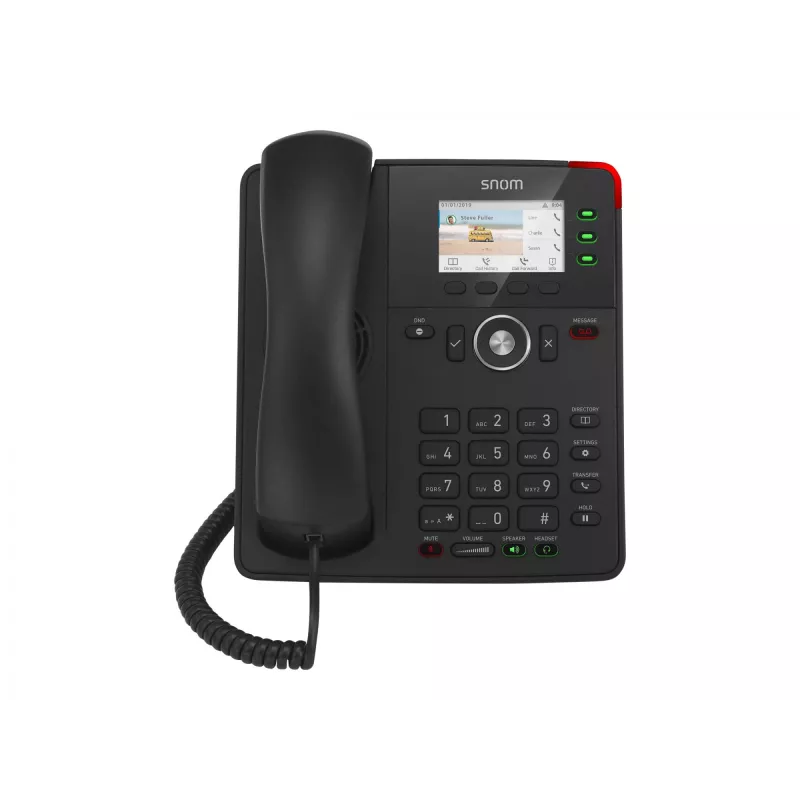 Snom stolný telefón D717 IP telefón čierny 3 linky TFT