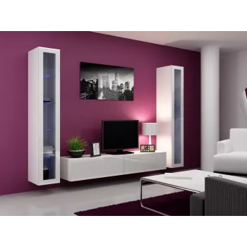 Cama TV stojan VIGO '180' 30/180/40 biela/biela lesklá