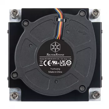 Vzduchový chladič procesora SILVERSTONE SST-XE01-1700A — 8 cm ventilátor, 1000–5500 ot/min, dvojité guľôčkové ložisko, čierny