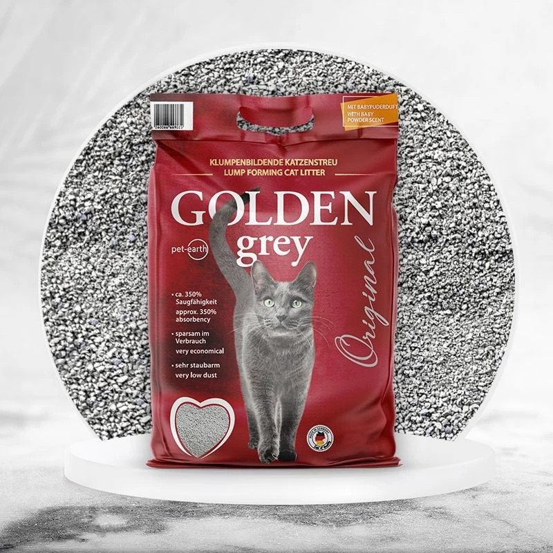 GOLDEN sivá Original – bentonitová mačacia podstielka – 7 kg