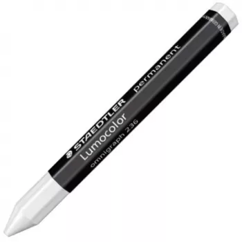 STAEDTLER signovacia krieda Lumocolor permanent omnigraph, biela univerzálna krieda, vodoodolná, aj na mokré drevo, - 12 kusov (236-0)