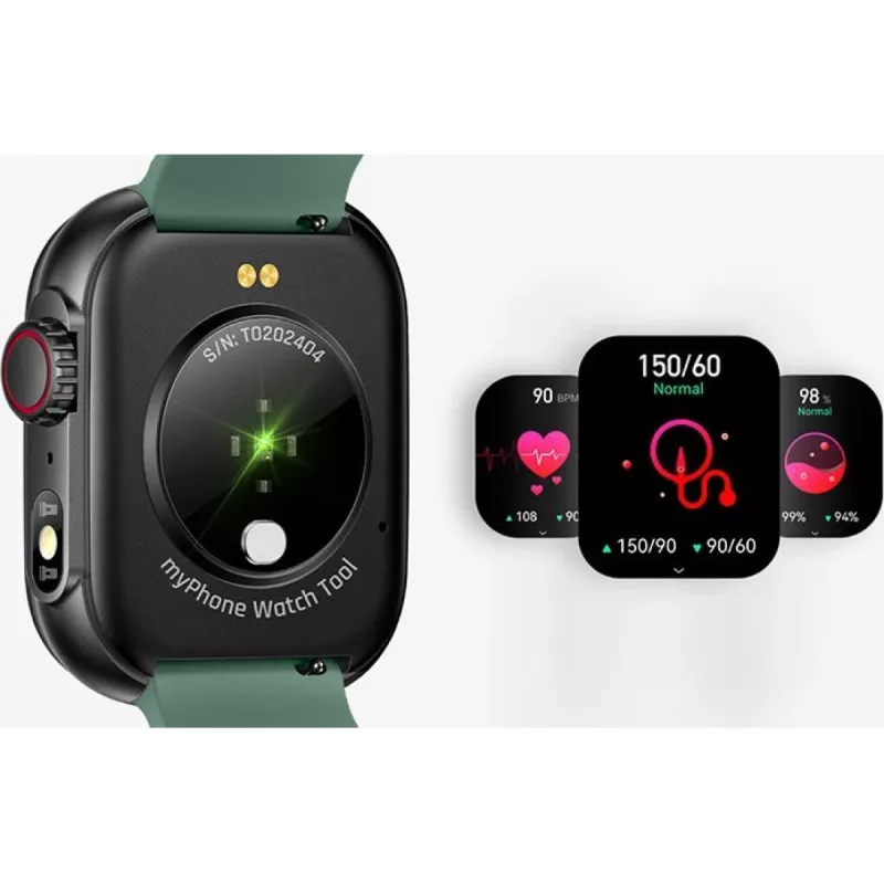 myPhone Watch Tool 5,08 cm (2 palce) IPS 24 mm digitálny 240 x 296 pixelov dotykový displej čierny