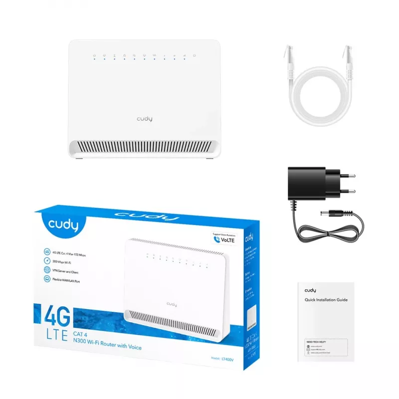 CUDY LT400V Wi-Fi 4G N300 router s hlasovou funkciou
