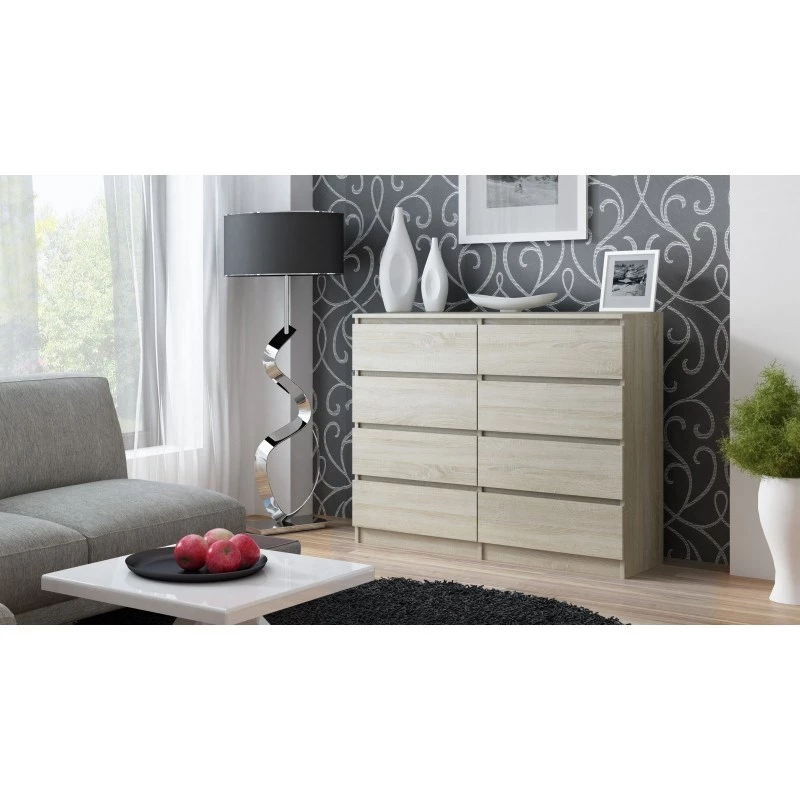 Komoda top e shop Malwa M8 120 cm v dub sonoma — veľká komoda