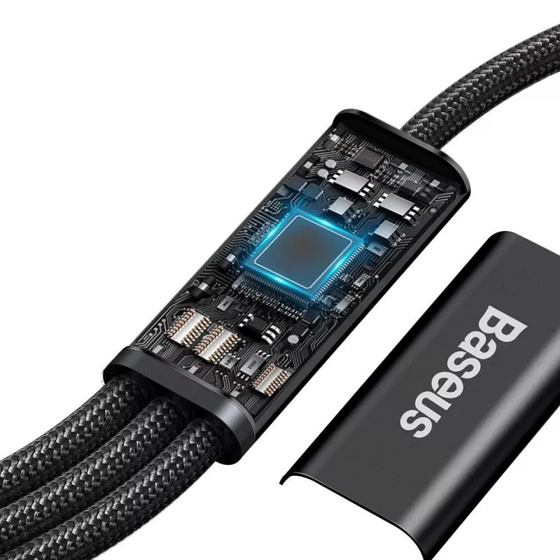 Baseus Rapid 3-in-1 USB kábel 1,5 m USB A USB C/Micro USB A/Lightning čierny