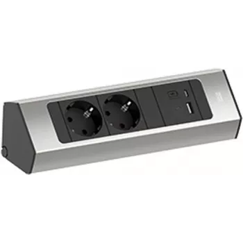 Zásuvková lišta Bachmann CASIA 2 s 2x CEE7/3 zásuvkami a 1x USB A/C 22W