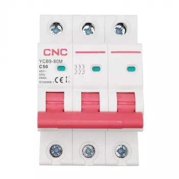 CNC istič, 3P, 50A, trieda C, 6kA