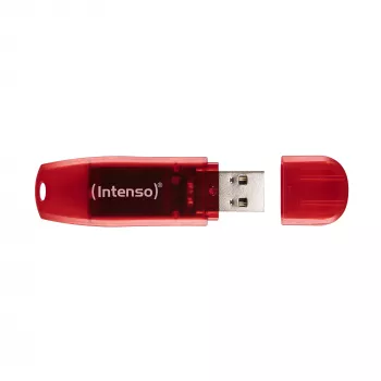 USB flash disk Intenso 128 GB USB Type-A 2.0 červený transparentný