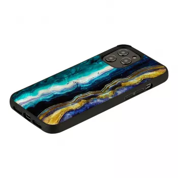 Ochranné puzdro iKins pre Apple iPhone 12 Pro Max – dizajn Fialový achát
