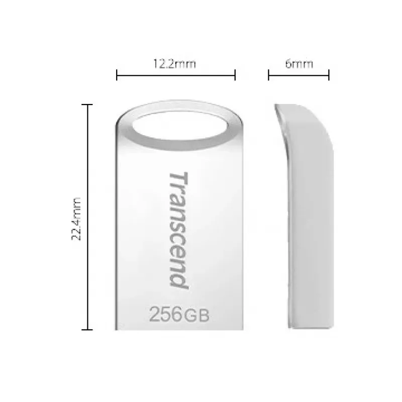 USB kľúč 256GB Transcend JetFlash 710 USB3.1 strieborný