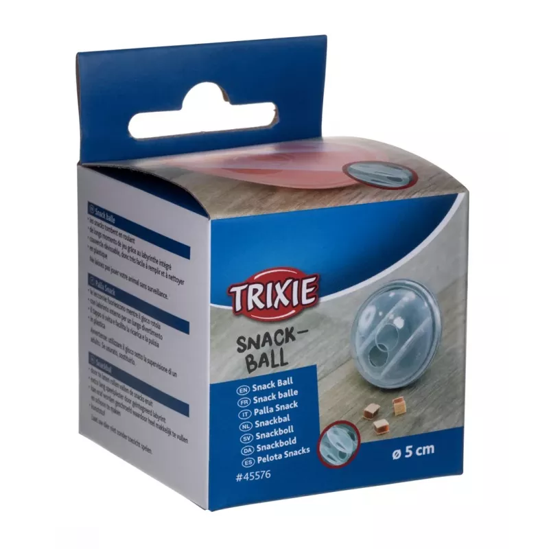 Loptička s maškrty Trixie 5 cm pre mačky, technopolymér, sortiment farieb