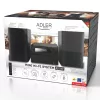 Mini Hi‑Fi stereo systém Adler AD 1917 — Bluetooth V5.3, CD/USB/MP3, 2×25 W RMS, FM tuner, 4‑pásmový ekvalizér, AUX, čierny