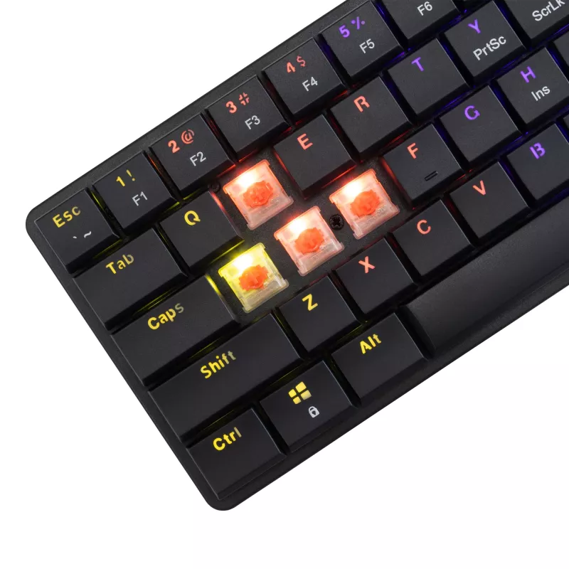 Mechanická klávesnica White Shark Nagamaki čierna — US-layout, červené mechanické spínače