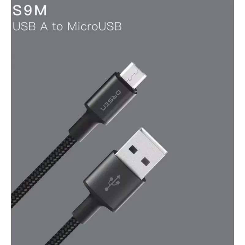 USB kábel Orsen S9M A na Micro USB 2.1A 1 m čierny
