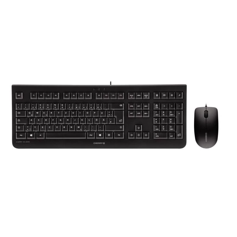 CHERRY DC 2000 klávesnica, myš súčasťou, univerzálna, USB, QWERTY, česká, čierna