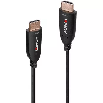 Lindy 15m sklolaminátový hybridný HDMI 8K60 kábel, 15 m, HDMI Type-A (štandard), HDMI Type-A (štandard), 48 Gbit/s, čierna