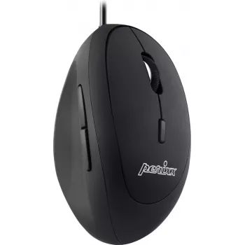 Perixx PERIMICE-519, malá ergonomická myš, pre pravákov, USB káblová, čierna