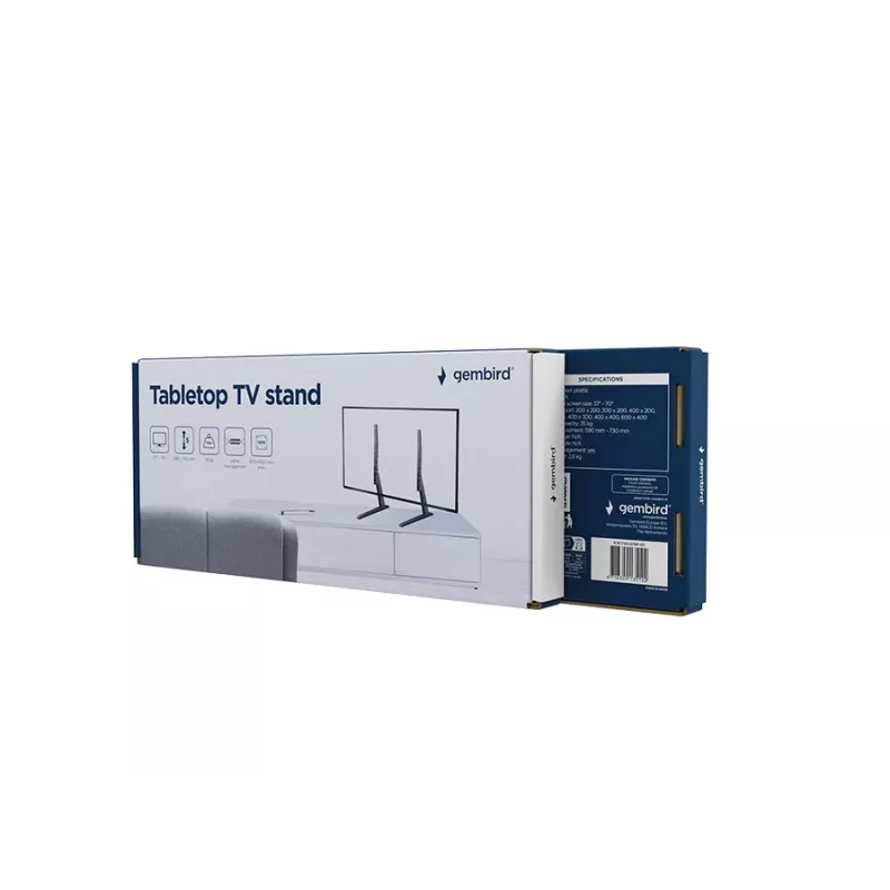 Gembird TVS-D70F-01 stolový stojan na TV, 37 - 70, čierny
