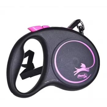 Flexi Black Design S 5 m automatická vôdzka pre psov