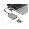DeLOCK USB Type-C čítačka kariet CFexpress XQD hliníková sivá 10000 Mbit/s