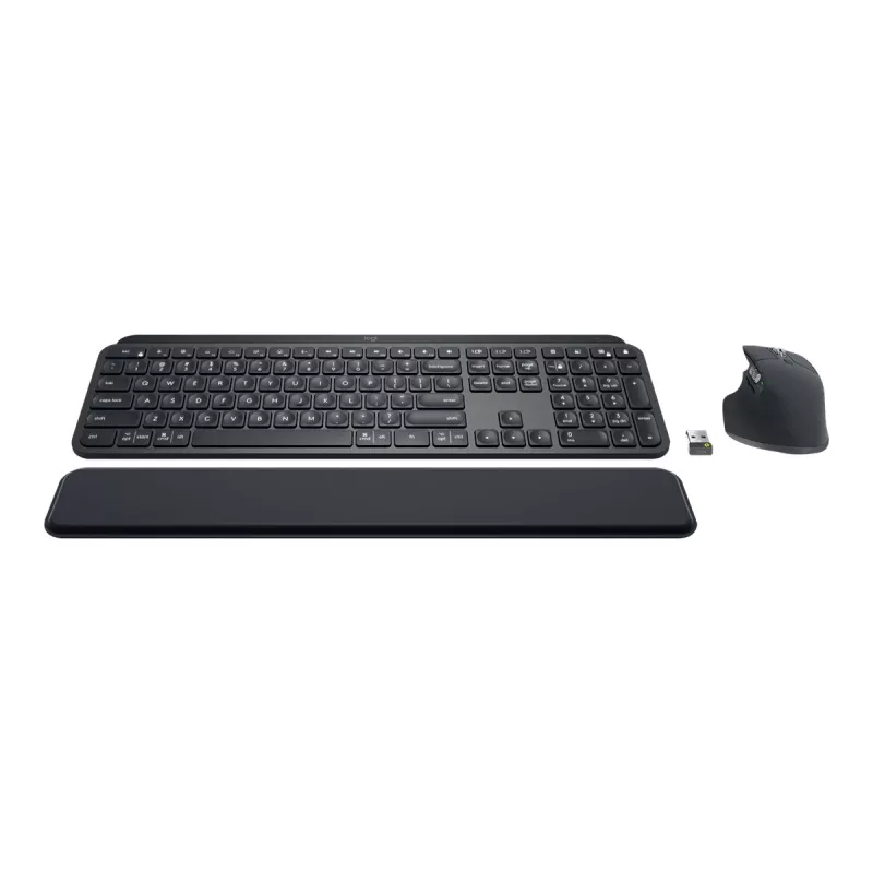 Logitech MX Keys Combo for Business – sada klávesnice a myši – podsvietená – bezdrôtová – Bluetooth LE – QWERTY – GB – grafitová