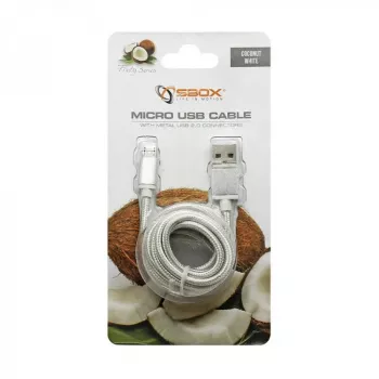 Sbox USB->Micro USB M/M 1,5 m USB-10315W biela