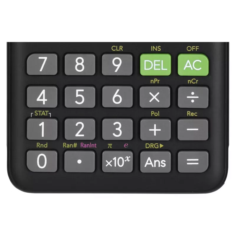 Casio FX-82ES PLUS-2 vedecká vrecková kalkulačka, 252 funkcií, 77 x 162 mm, čierna