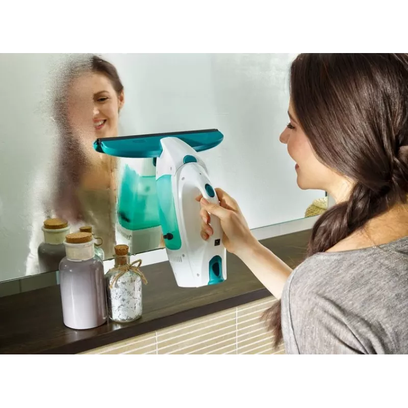 Leifheit okenný vysávač Glass Cleaner Dry&Clean s rukoväťou a stieracou kefou 51003
