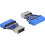 DeLOCK USB adaptér kolíkový rad konektor samica na interný Type-E Key A konektor samica 20 pin