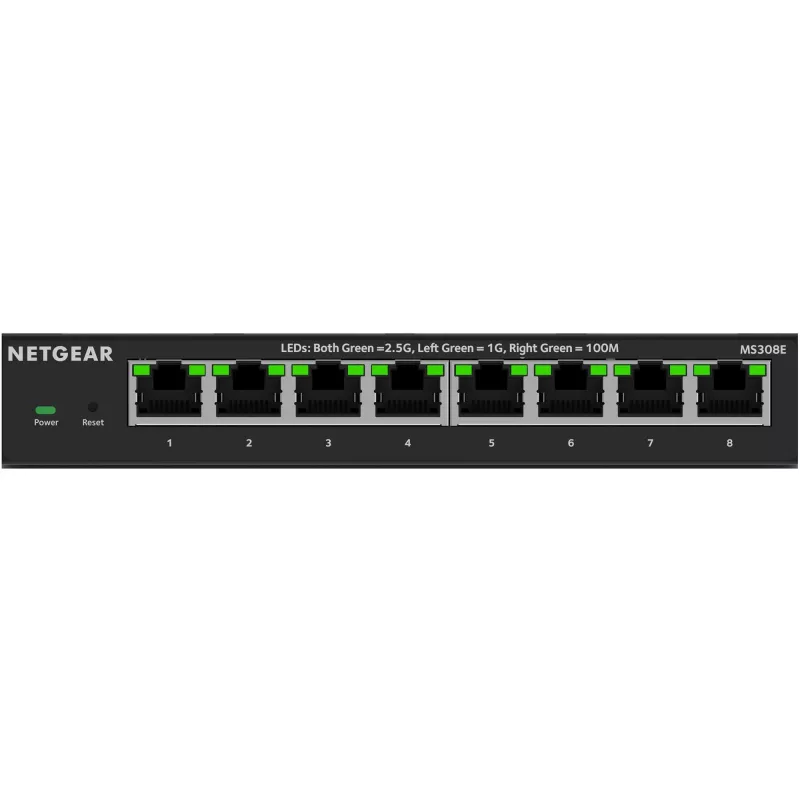 NETGEAR MS308E neřízený 2.5G Ethernet (100/1000/2500) čierna