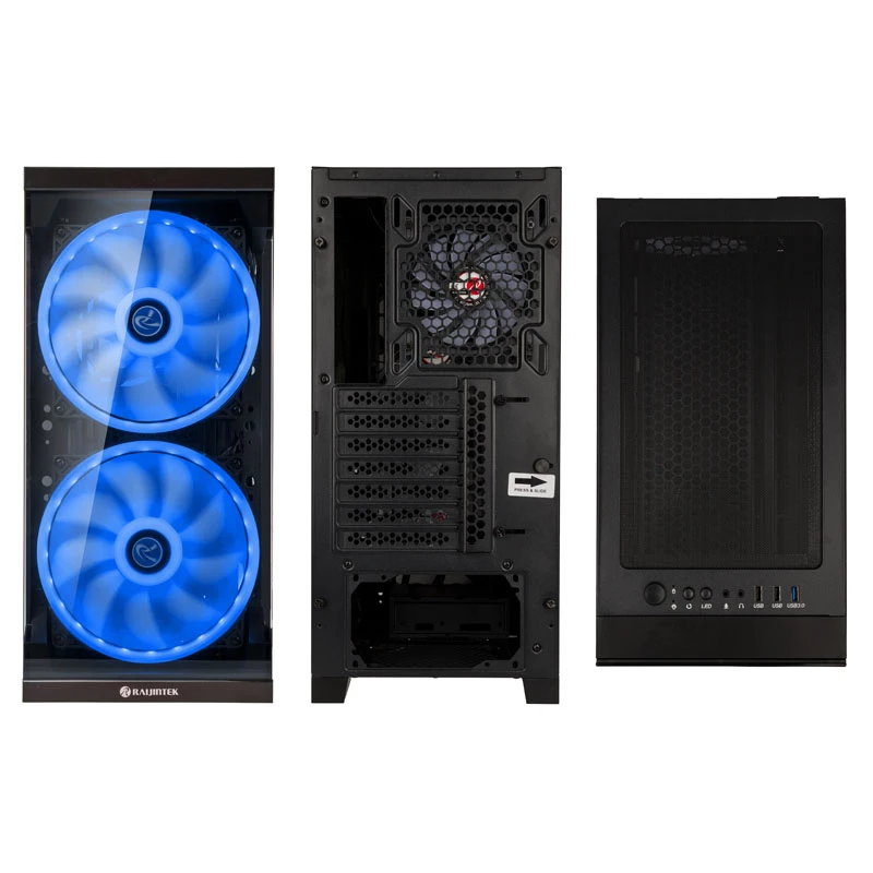 SILENOS PRO čierna verzia s ARGB ventilátorom a tvrdeným sklom