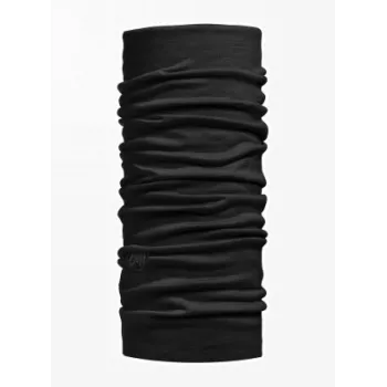 Buff 100637 nákrčník čierny unisex merino vlna bezšvový 47 g – na cyklistiku, turistiku, trekking
