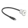 USB kábel DeLOCK 88183 0,3 m USB-C čierny strieborný