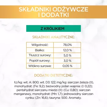 Mokré krmivo pre mačky Gourmet paštéta s králikom 85 g