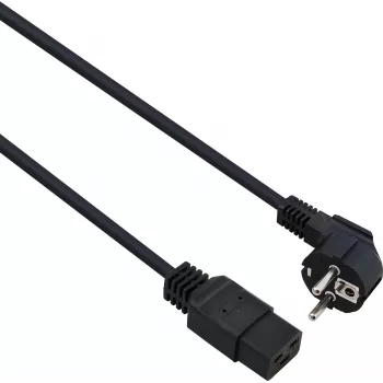 Napájací kábel helos 262777 zahnutý CEE 7/7 na IEC 60320 C19 250V 10A 3m