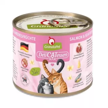 Mokré krmivo pre mačky Fox4Pets DeliCATessen losos morské plody 200 g konzerva