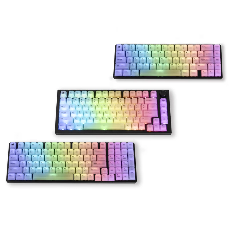 Mechanická sada keycapov Triton Glorious Polychroma RGB — 115 klávesov, tvarovaný profil