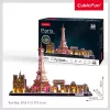 3D puzzle CubicFun City Line Paris LED 115 dielov