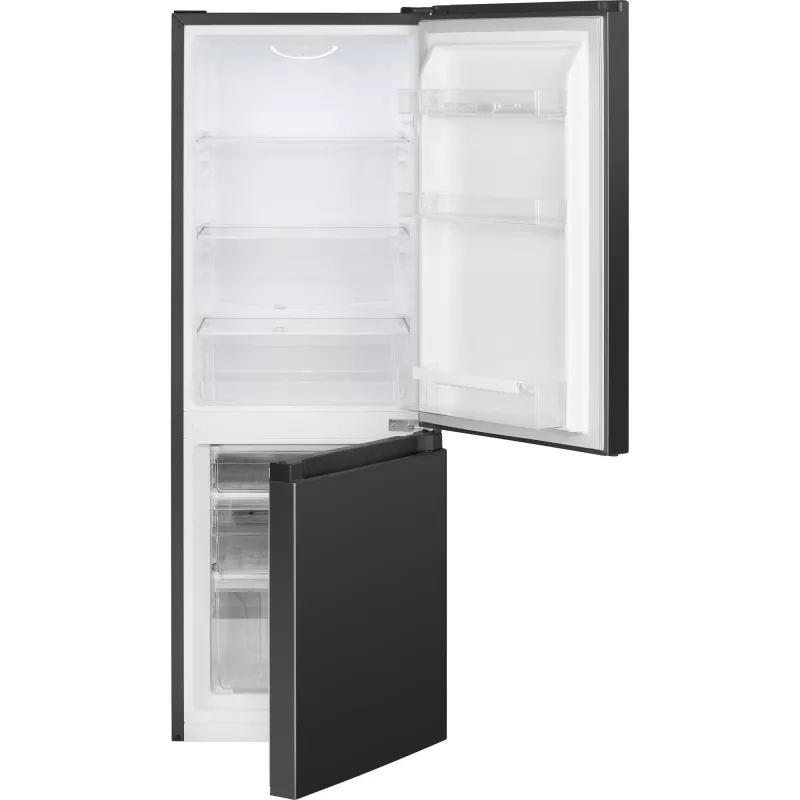 Voľne stojaca chladnička BOMANN KG 320.2, 165 l celkový objem (chladnička 122 l, mraznička 43 l), čierna, energetická trieda E, 143 cm