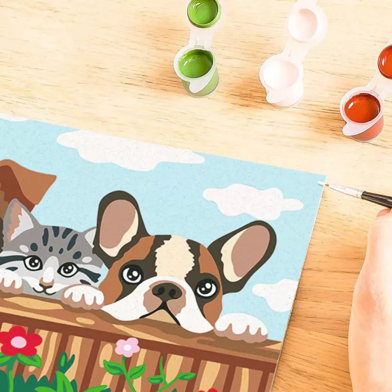 Maliarska sada Ravensburger CreArt – psy a mačky (sada maľovania podľa čísel)