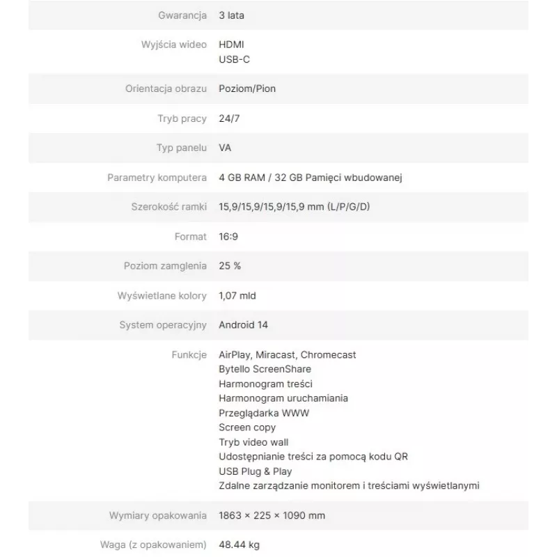 Avtek informačný monitor DS2 75