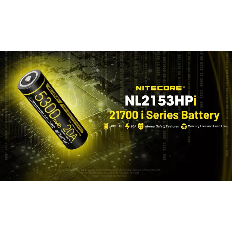 BATÉRIA NABÍJACIA LI-ION 3.6V/NL2153HPI(5300MAH) NITECORE